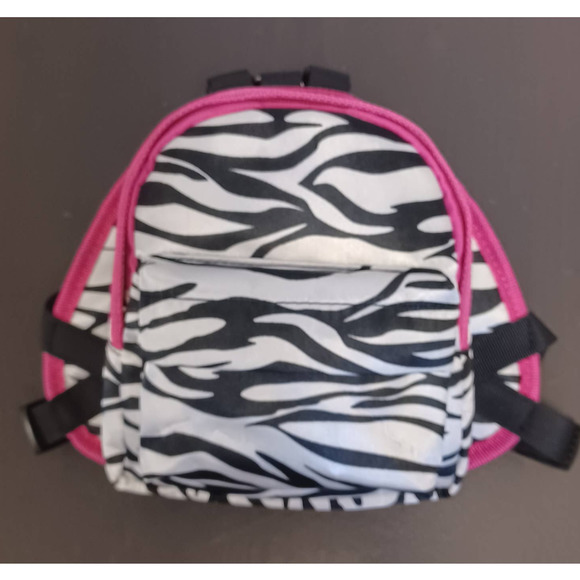 NEW Mini Backpack  Zebra Print with Hot Pink Trim - Picture 4 of 5